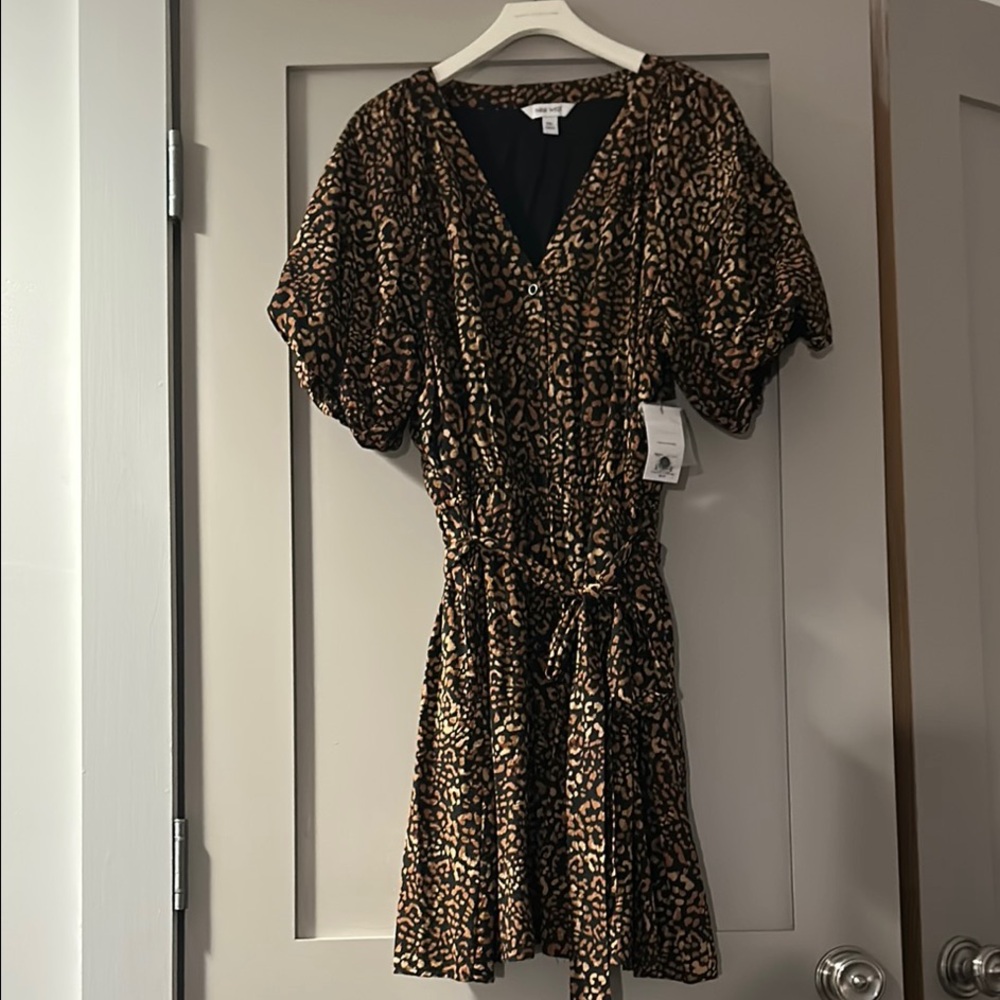NWT Leopard Print Wrap Dress